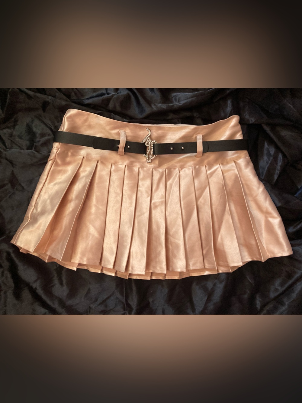 Baby phat pleated skirt with belt